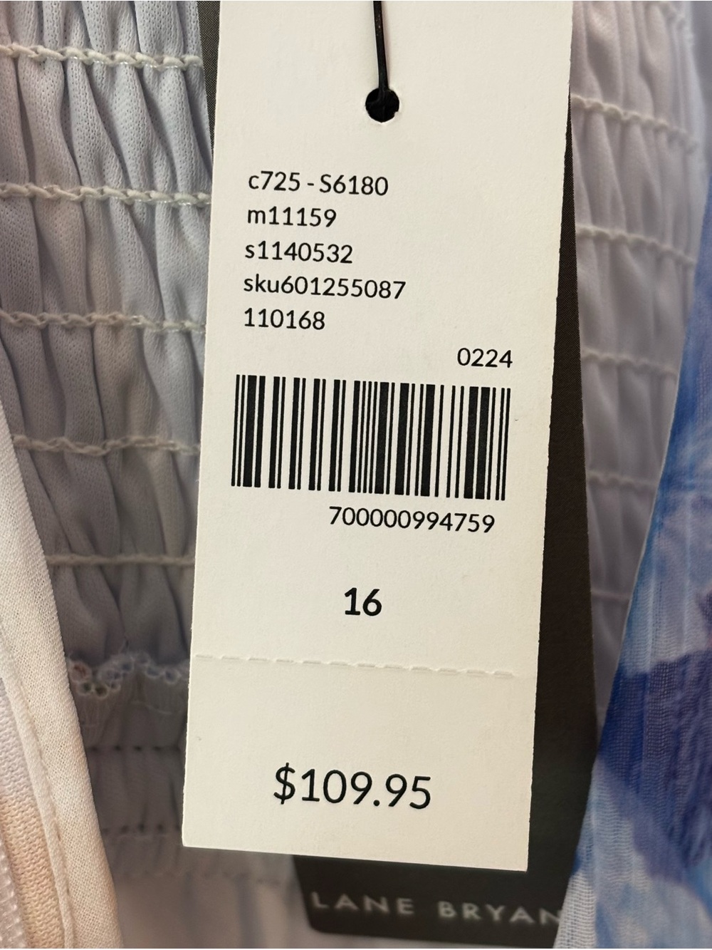NWT Lane Bryant Women's White Midi Dress with Blue & Yellow Floral Print SZ 16 - Picture 11 of 13